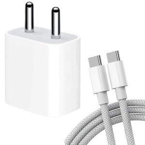 Original Apple 20W Power Adapter and Ultra Fast USB-C to C Cable (for iPhone, iPad & AirPods)