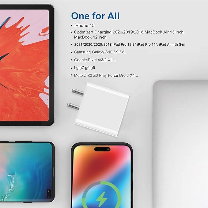 Original Apple 20W Power Adapter and Ultra Fast USB-C to C Cable (for iPhone, iPad & AirPods) - Image 2