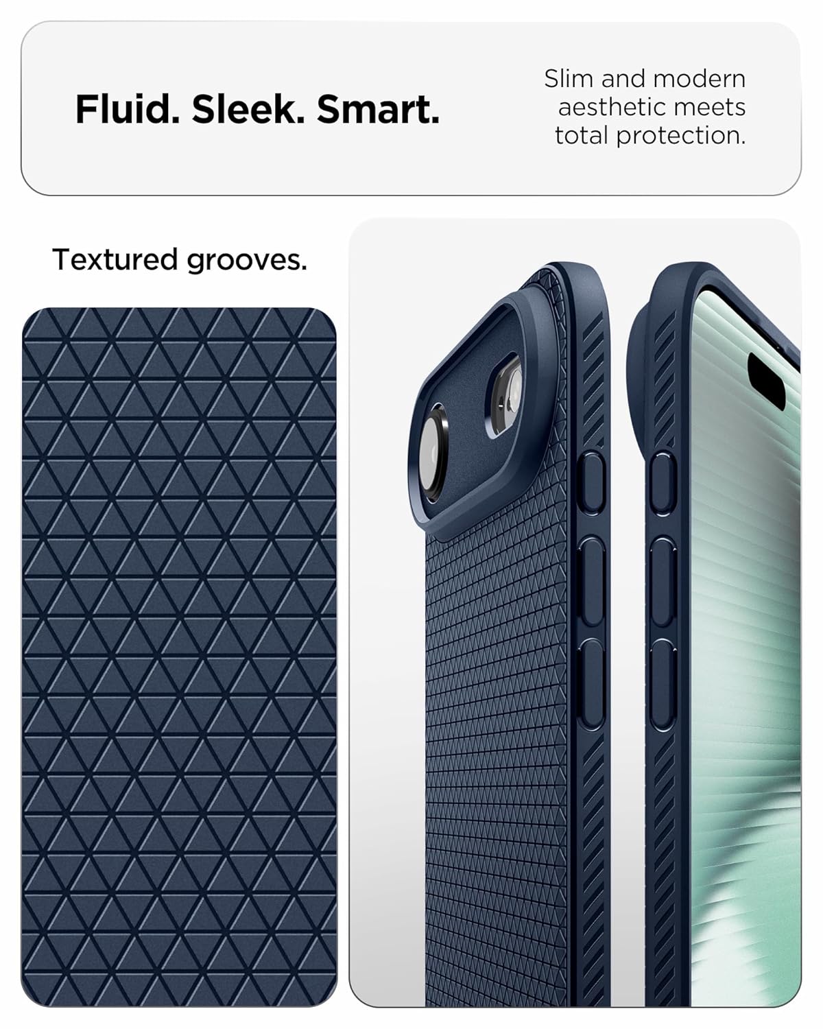 Spigen for iPhone Air Back Cover Case, Liquid Air (Durable Protection Case)(Air Cushion Technology) - TPU | Navy Blue - Image 4